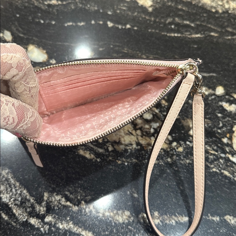 kate spade Blush Pink Saffiano Leather Wristlet - Picture 5 of 6